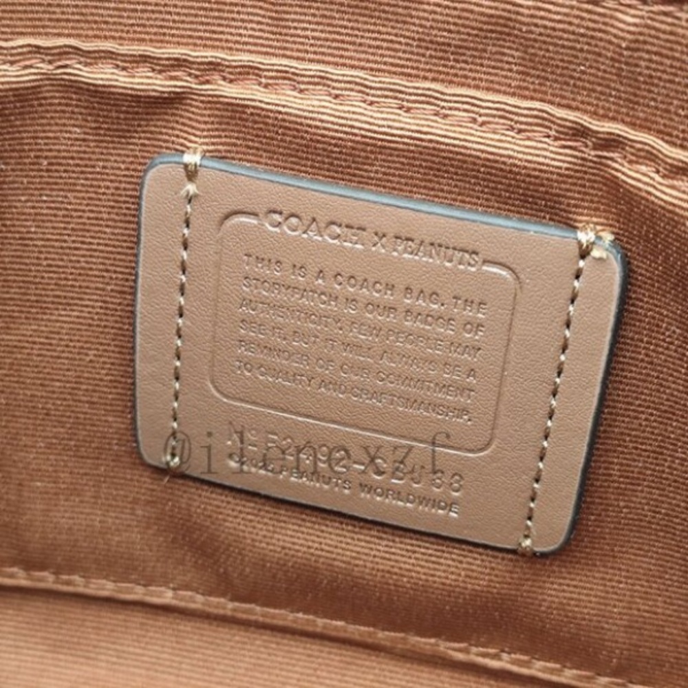 Coach Tan Snoopy Print Shoulder Bag - Picture 6 of 6